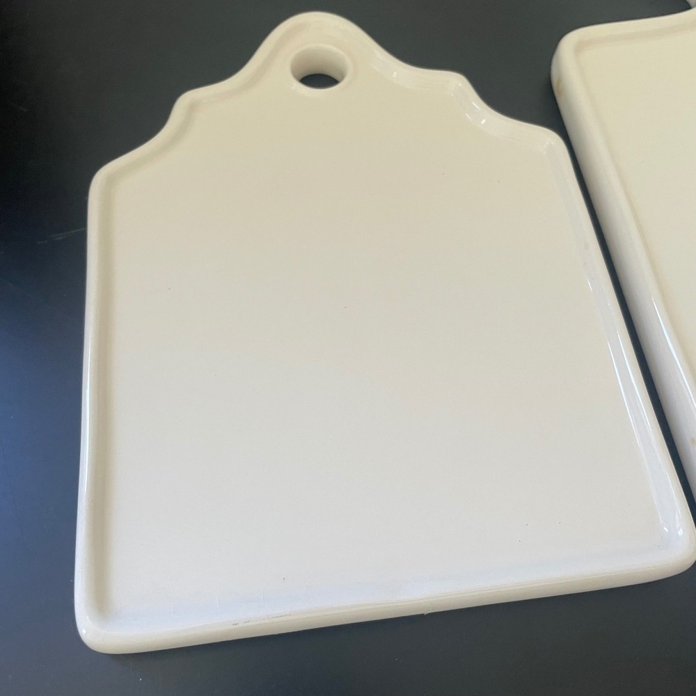Pottery Barn Set of 3 Ceramic Serving Trays Dessert Cheese Charcuterie *READ - Picture 5 of 14